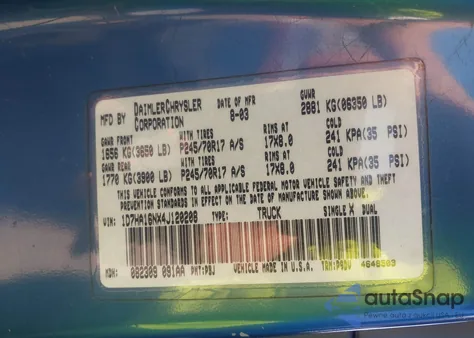 2004 Dodge Ram 1500 St z USA, uszkodzony, nr VIN 1D7HA16NX4J120208
